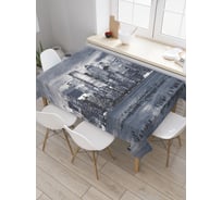 Прямоугольная скатерть JoyArty Монохромный город из сатена tc_38526_120x145