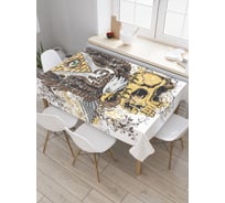Прямоугольная скатерть JoyArty Различная символика из сатена tc_21837_120x145