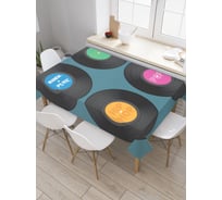 Прямоугольная скатерть JoyArty Музыкальные пластинки из сатена tc_9774_120x145
