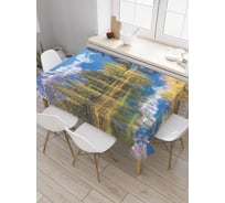 Прямоугольная скатерть JoyArty Горное отражение из сатена tc_20422_120x145