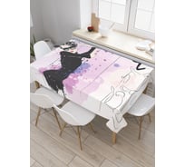 Прямоугольная скатерть JoyArty Стильная фотосессия из сатена tc_21039_120x145