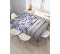 Прямоугольная скатерть JoyArty Елочные игрушки из сатена tc_21498_120x145