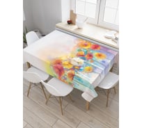 Прямоугольная скатерть JoyArty Размытые цветы из сатена tc_21136_120x145