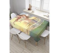 Прямоугольная скатерть JoyArty Русалка и скрипка из сатена tc_9104_120x145
