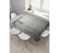 Прямоугольная скатерть JoyArty Дверь на замке из сатена tc_32149_120x145