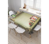 Прямоугольная скатерть JoyArty Рождественский коллаж из сатена tc_21458_120x145