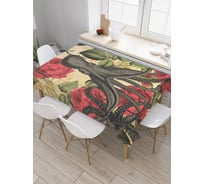 Прямоугольная скатерть JoyArty Садовый осьминог из сатена tc_3762_120x145