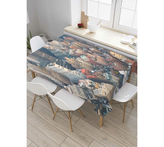 Прямоугольная скатерть JoyArty Манхэттен из сатена tc_9618_120x145