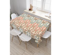 Прямоугольная скатерть JoyArty Восточные цветы из сатена tc_30112_120x145