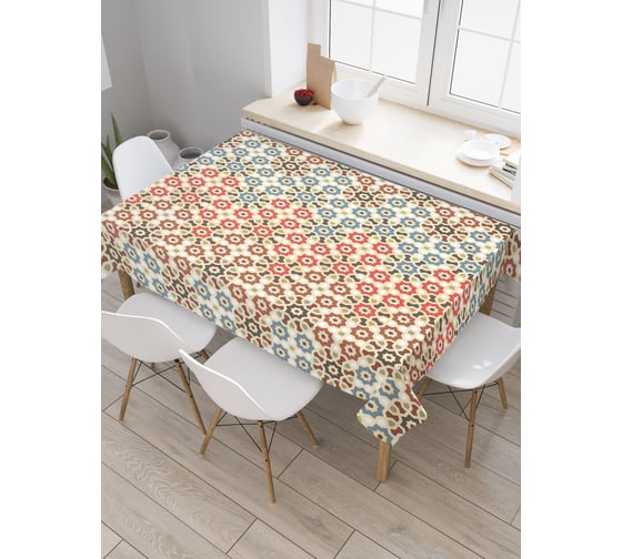 Прямоугольная скатерть JoyArty Восточные цветы из сатена tc_30112_120x145 1
