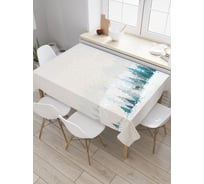 Прямоугольная скатерть JoyArty Зимний лес и олень из сатена tc_21463_120x145