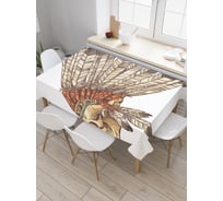 Прямоугольная скатерть JoyArty Индейский череп из сатена tc_30474_120x145