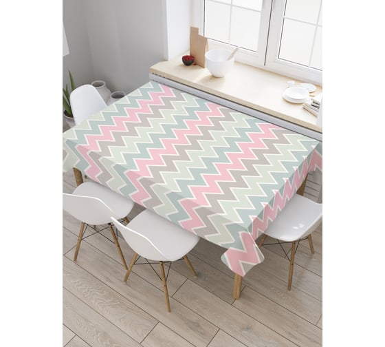 Прямоугольная скатерть JoyArty Ромбовидные волны из сатена tc_30626_120x145 1
