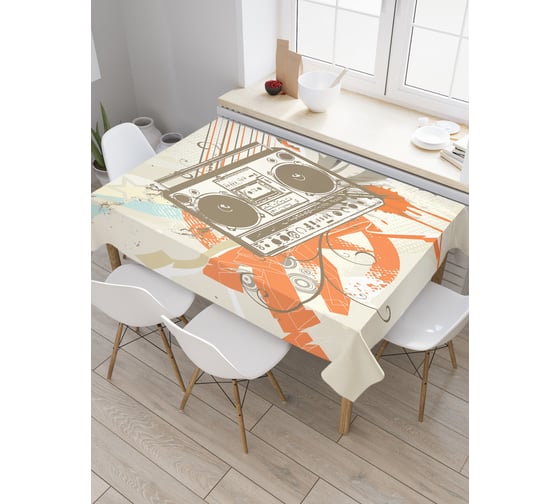 Прямоугольная скатерть JoyArty Музыкальная феерия из сатена tc_29368_120x145 1