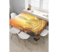 Прямоугольная скатерть JoyArty Просветление будды из сатена tc_7275_120x145