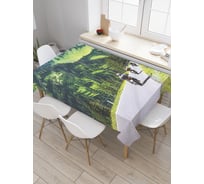 Прямоугольная скатерть JoyArty Гонка мотоциклистов из сатена tc_30232_120x145