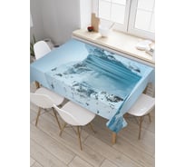 Прямоугольная скатерть JoyArty Водопад в снегах из сатена tc_21817_120x145