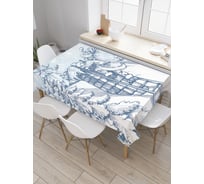 Прямоугольная скатерть JoyArty Санта клаус лезет в дом из сатена tc_21471_120x145