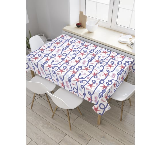 Прямоугольная скатерть JoyArty Морские узлы из сатена tc_35882_120x145 1
