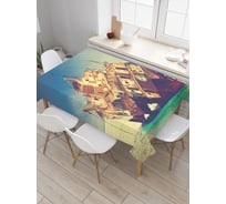 Прямоугольная скатерть JoyArty Корабль на суше из сатена tc_20536_120x145