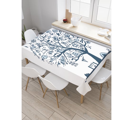 Прямоугольная скатерть JoyArty Рыбацкое дерево из сатена tc_21320_120x145 1