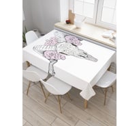 Прямоугольная скатерть JoyArty Рогатые цветы из сатена tc_21368_120x145
