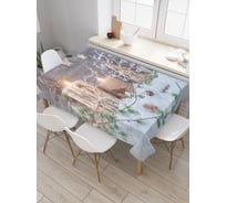 Прямоугольная скатерть JoyArty Зимние украшения из сатена tc_21446_120x145