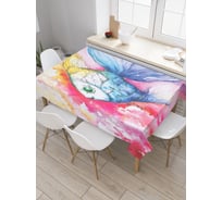 Прямоугольная скатерть JoyArty Гипнотическая рыбка из сатена tc_20571_120x145