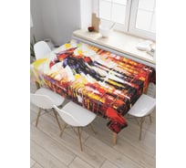 Прямоугольная скатерть JoyArty Прогулка по дождю из сатена tc_3380_120x145