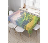 Прямоугольная скатерть JoyArty Горные странствия из сатена tc_20409_120x145