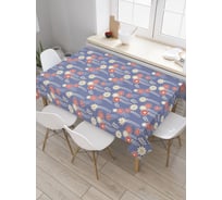 Прямоугольная скатерть JoyArty Ползающие цветочки из сатена tc_30702_120x145