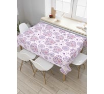 Прямоугольная скатерть JoyArty Многоликие сердца из сатена tc_43936_120x145