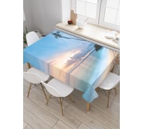 Прямоугольная скатерть JoyArty Спокойствие пляжа из сатена tc_21022_120x145