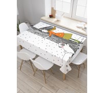 Прямоугольная скатерть JoyArty Двойные объятия из сатена tc_27970_120x145