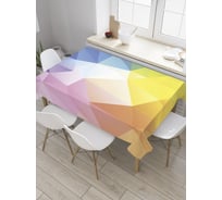 Прямоугольная скатерть JoyArty Многоцветные кристаллы из сатена tc_31987_120x145