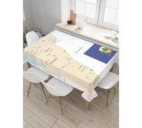 Прямоугольная скатерть JoyArty Карта Штат Вермонт из сатена tc_7189_120x145