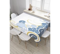 Прямоугольная скатерть JoyArty Геометрические волны из сатена tc_33040_120x145