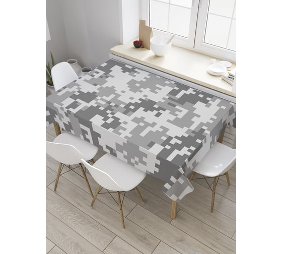 Прямоугольная скатерть JoyArty Монохромный пиксель из сатена tc_34627_120x145 1