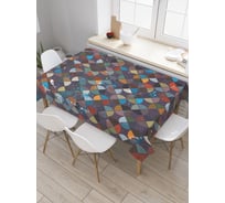 Прямоугольная скатерть JoyArty Потертый круговой узор из сатена tc_30478_120x145