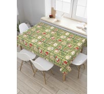 Прямоугольная скатерть JoyArty Рождественская плитка из сатена tc_37105_120x145