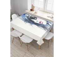 Прямоугольная скатерть JoyArty Портрет девушки из сатена tc_30495_120x145