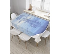 Прямоугольная скатерть JoyArty Мотоцикл-путешественник из сатена tc_27945_120x145