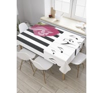 Прямоугольная скатерть JoyArty Музыкальная роза из сатена tc_31360_120x145