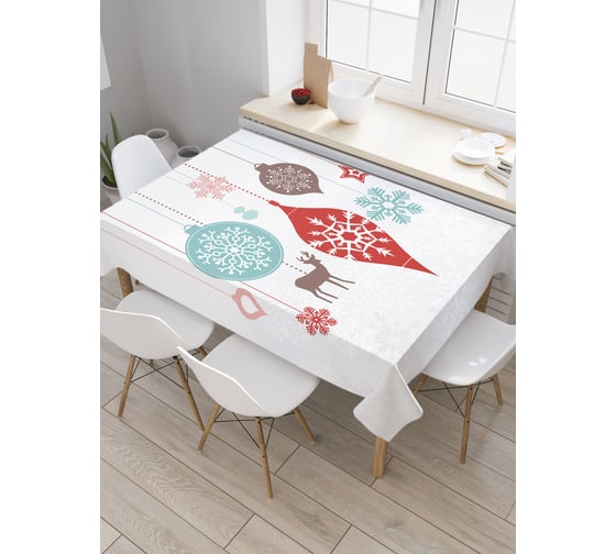 Прямоугольная скатерть JoyArty Самодельные игрушки из сатена tc_21513_120x145 1