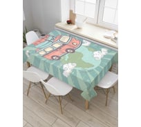 Прямоугольная скатерть JoyArty Минибас на Земле из сатена tc_5913_120x145