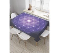 Прямоугольная скатерть JoyArty Сакральный цветок из сатена tc_35339_120x145