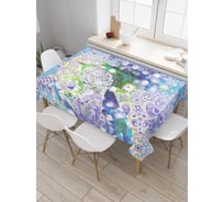 Прямоугольная скатерть JoyArty Восточные цветы из сатена tc_29341_120x145