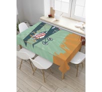 Прямоугольная скатерть JoyArty Ретро самолет из сатена tc_5615_120x145