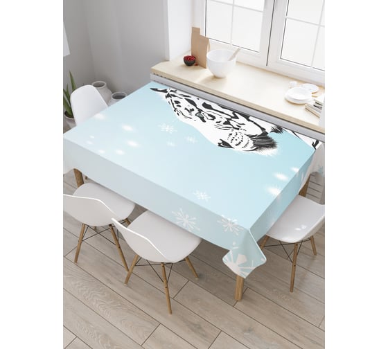 Прямоугольная скатерть JoyArty Молодой бенгальский тигр из сатена tc_38673_120x145 1