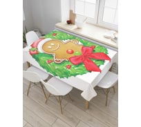 Прямоугольная скатерть JoyArty Рождественский пряник из сатена tc_38347_120x145